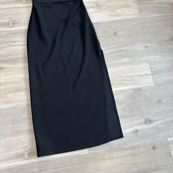 Abercrombie & Fitch Asymmetrical One-Shoulder Maxi Dress Women Small Black - Image 4