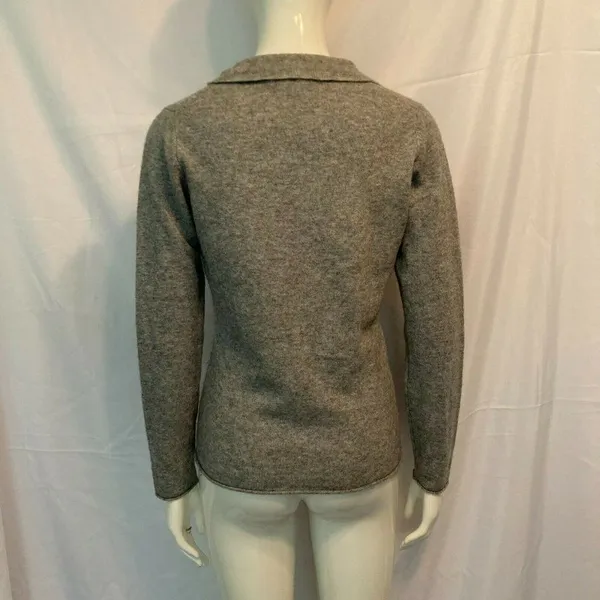 Cashmere Cache Sm Gray Tie Front pullover top‎ Knit - Image 4