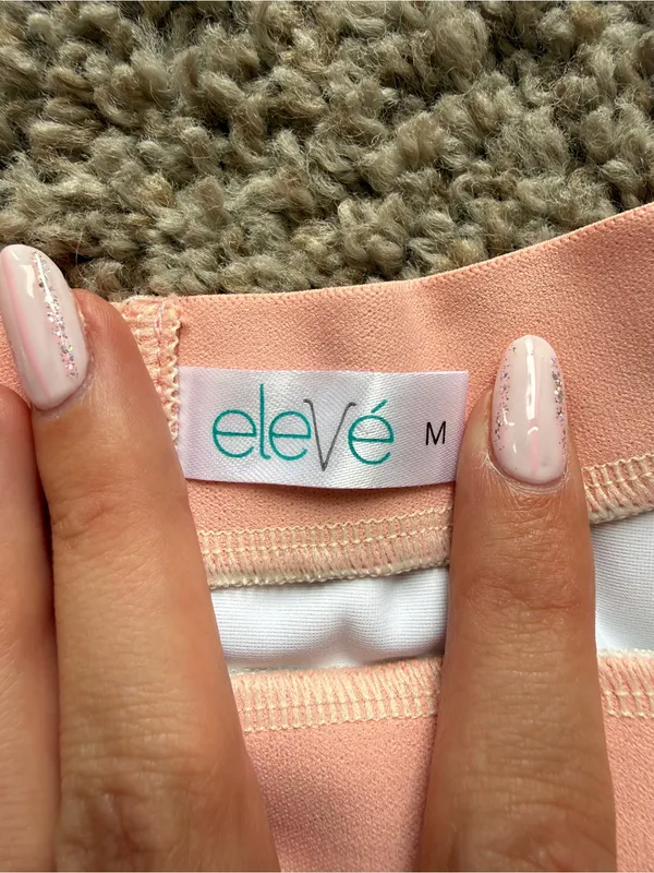Eleve Dancewear Pink and White Patterned Dance Skirt - Image 2