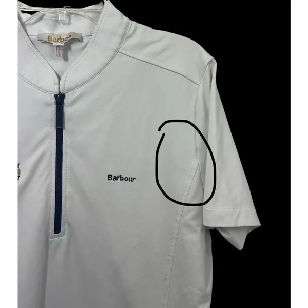 BARBOUR Rolex Equestrian Kentucky Shirt Medium Three Day Event 10 White Women's - Image 9