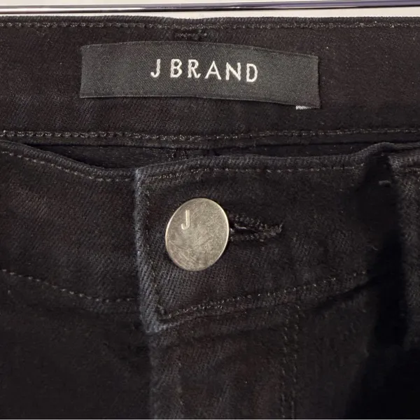 J‎ Brand Martini Skinny Flare Low Rise Jeans in Black Shadow Size 25 - Image 5