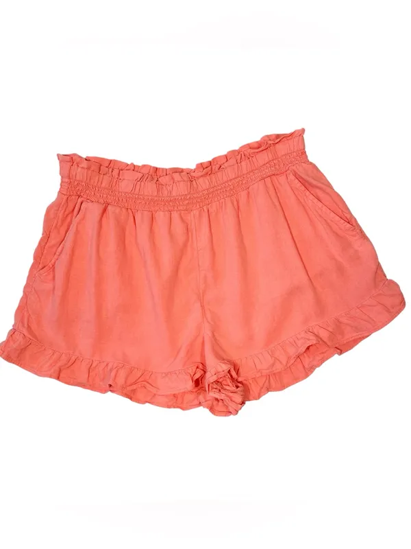 AERIE Linen Blend Ruffle Shorts - Image 2