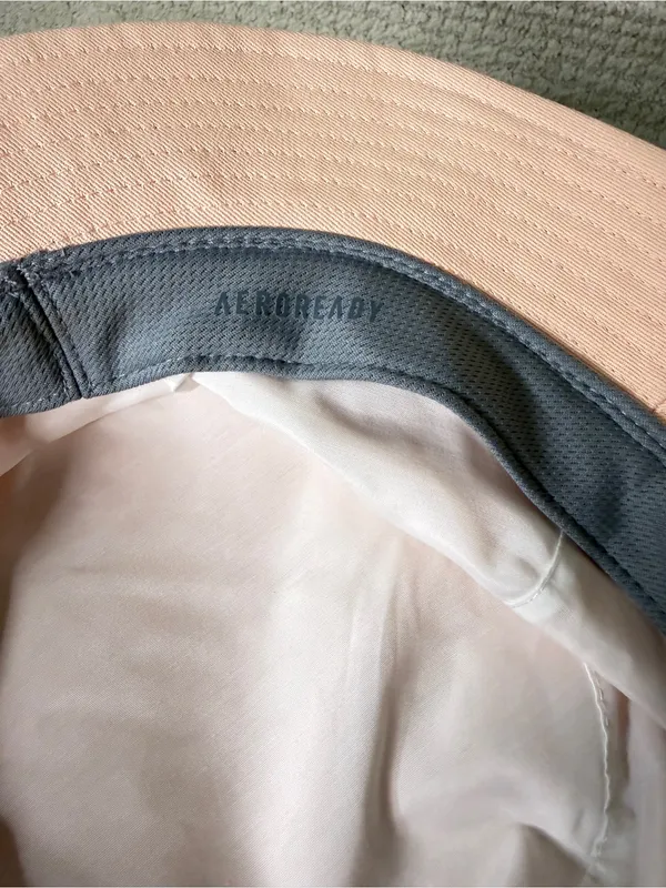 adidas peach color Bucket Hat with Logo Trim - Image 5
