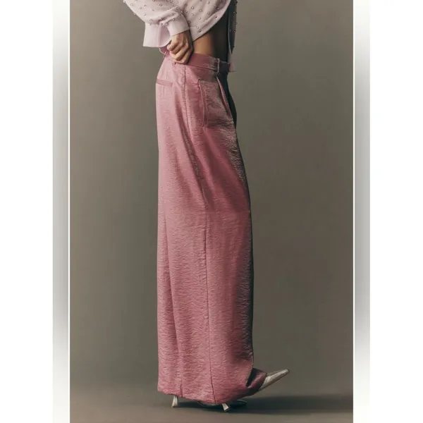 Anthropologie Maeve Shimmer Wide-Leg Trousers - Image 4