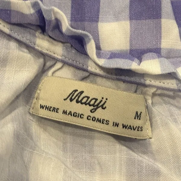 Maaji SEERSUCKER MAGNOLIA COVER-UP DRESS IN PURPLE M - Image 6