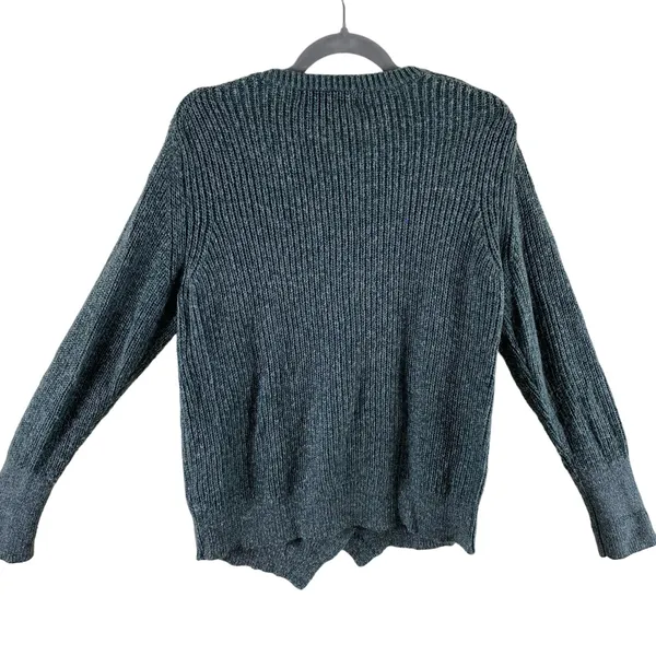 Banana Republic Green Long‎ Sleeve Round Neck Fuzzy Sweater Mohair Blend Size M - Image 2