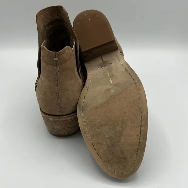 Dolce Vita Leather Ankle Booties Sz‎ 8 A21 Tan - Image 9