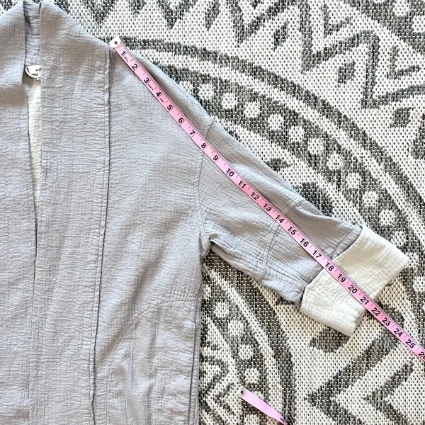 Aritzia Wilfred Lenglen Open Front Textured Jacket Blazer Kimono in Gray XS - Image 7