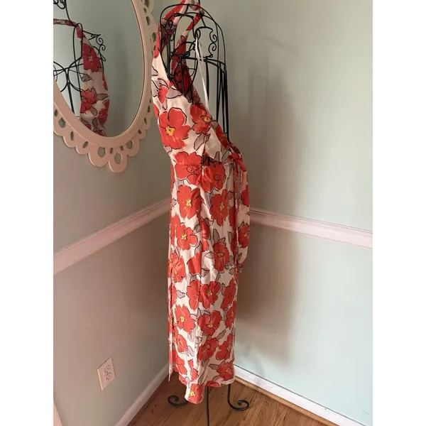 HELLO MOLLY 6 Halter Rose Floral Midi‎ Dress Florty Feminine Tea Garden - Image 4