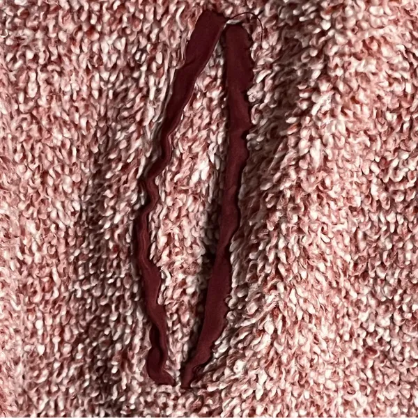 Women’s Vanilla Bay Size Small‎ Burgundy Faux Sherpa Sweatshirt Front Snaps - Image 3