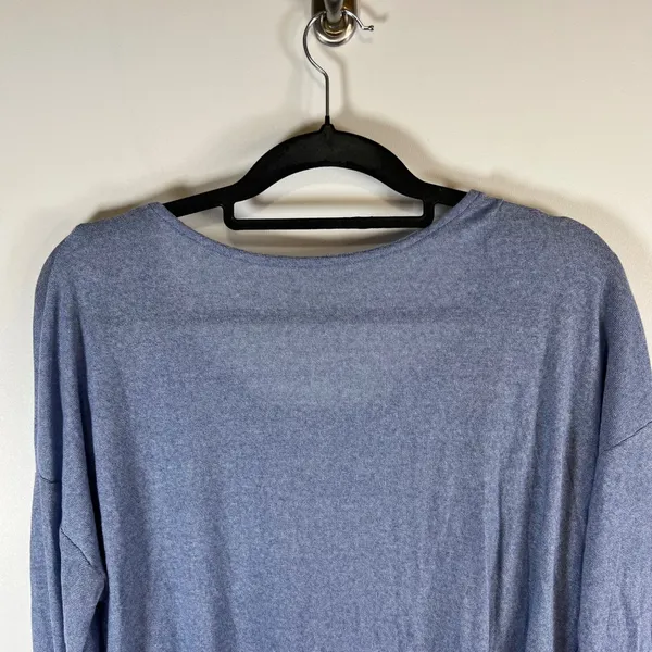 We The Free Free People Blue Draped‎ Slouchy Long Sleeve Top Womens Medium Boho - Image 7