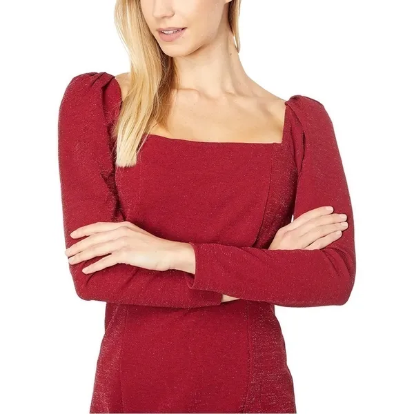 NEW 1. State RED Dress LARGE stretch cocktail party - Image 6