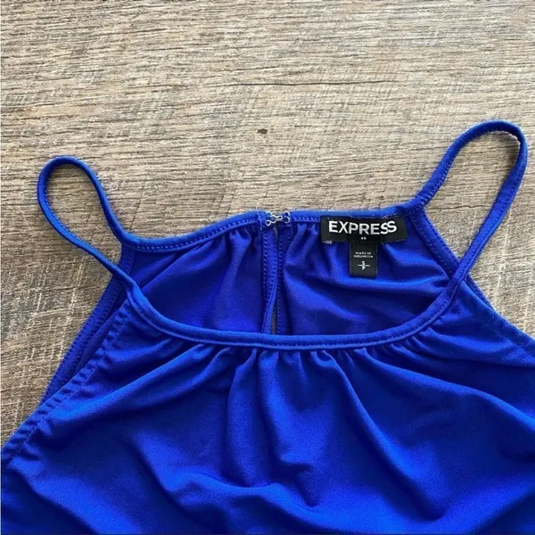 Express Blouse Royal Blue Sleeveless Small Office Preppy Bright Classy - Image 7