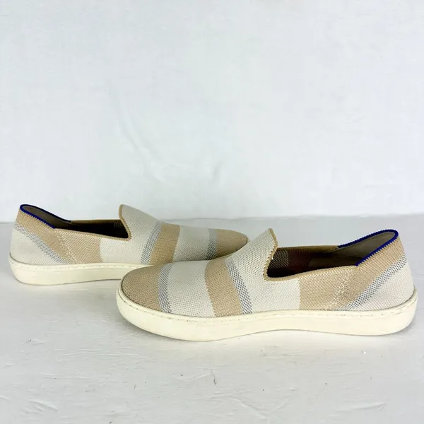 Rothy's The Sneaker Birch Stripe Size 8 Slip On Loafer Comfort Casual - Image 3