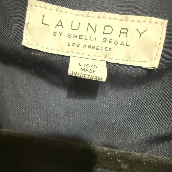 Laundry by‎ Shelli Segal Fleece-Lined Hooded Coat Navy Blue Quilted Sz L - Image 6