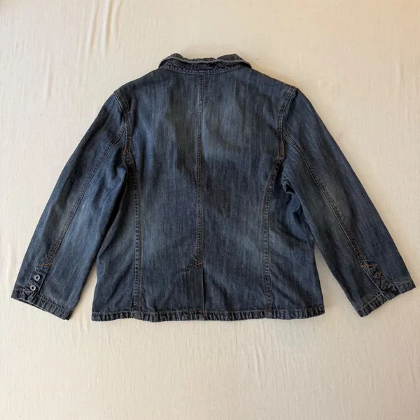 Riders Copper Collection XL Y2K Embroidered Denim Blazer Western Boho - Image 6