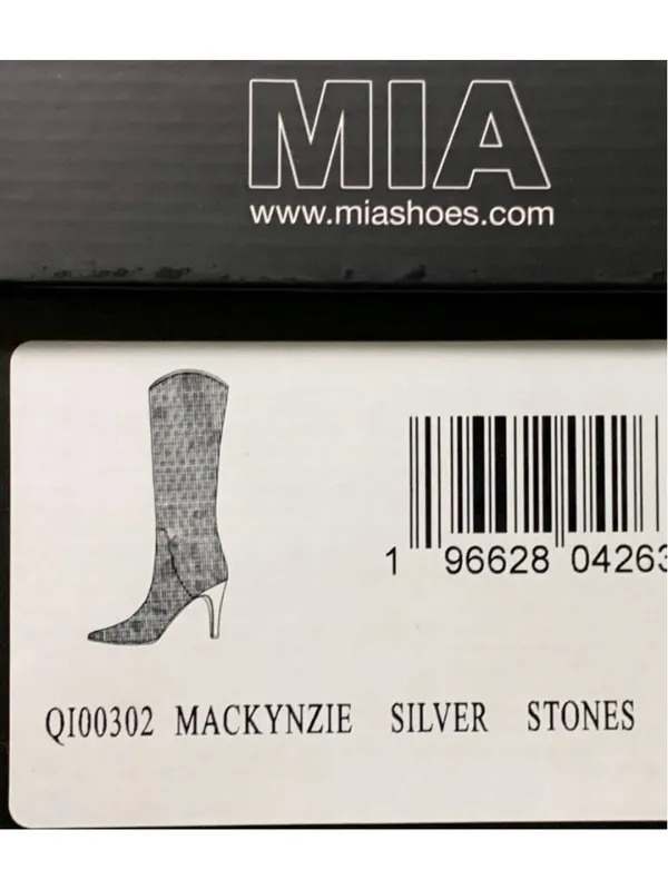 MIA Mackynzie Rhinestone Stiletto Boots Size 9 NIB - Image 9