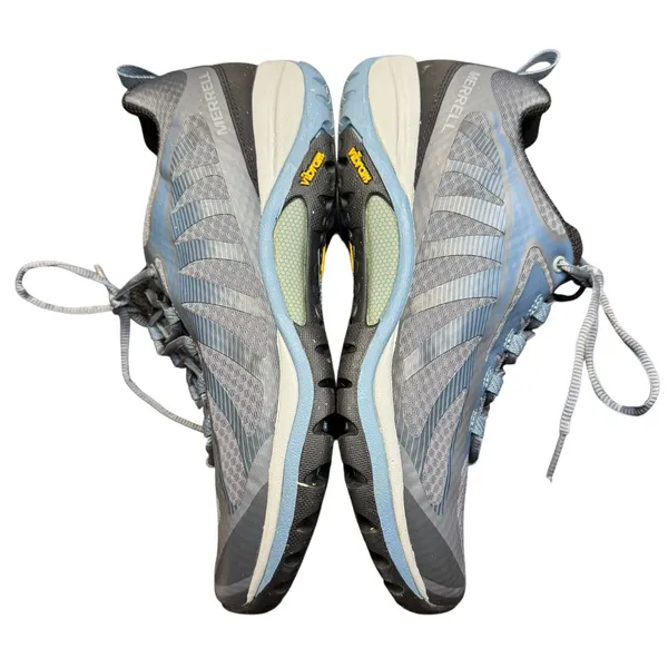 Merrell Shoes Womens Size 9.5 Gray Blue Mesh‎ Vibram Trail Sneakers J034434W - Image 7