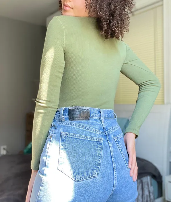 Forever 21 Green Button Down Long Sleeve Shirt - Image 4