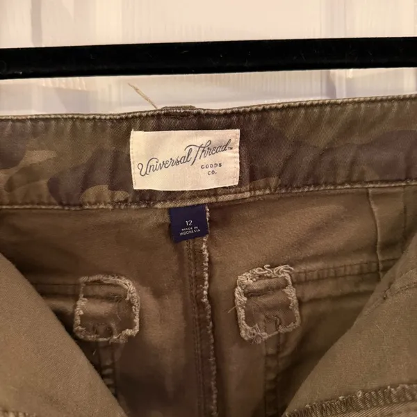 Camo Chino Pants Size 12 Camouflage Relaxed Fit Ankle Length - Image 7