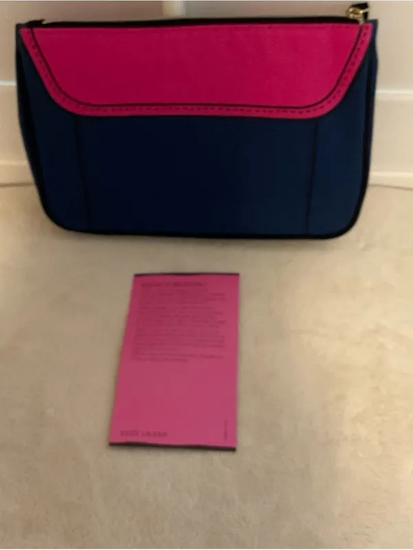 Estée Lauder Pink Purple Navy Cosmetic Pouch - Image 3