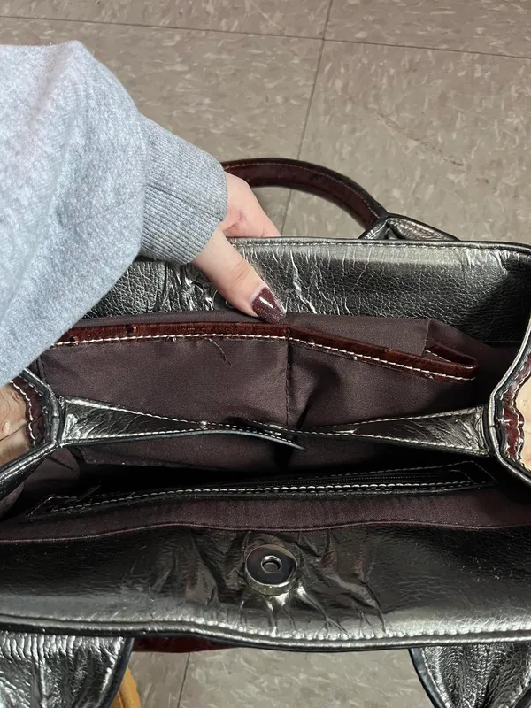 Elite Jeans Ostrich leather shoulder bag - Image 7
