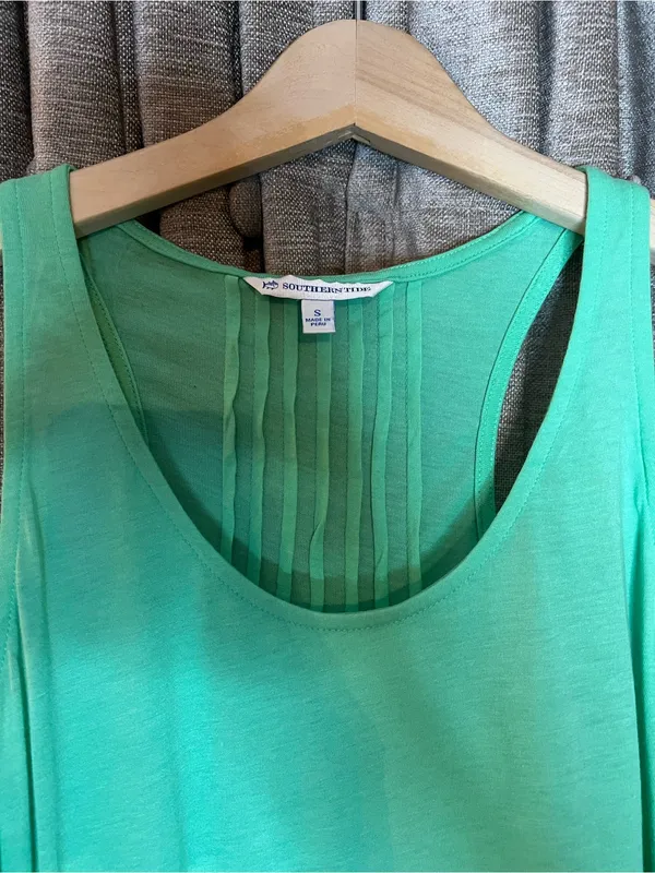 Southern Tide Green Sleeveless Scoop Neck Racerback Tank Top Size Small - Image 5