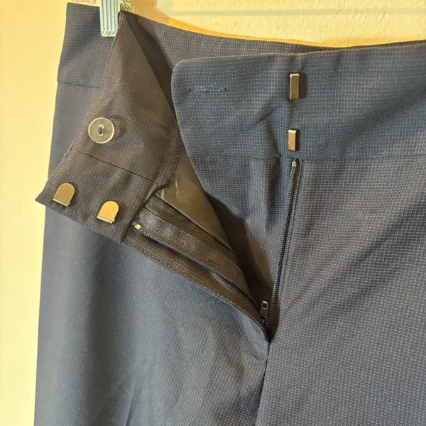 Ann Taylor Signature‎ Fit Wide Leg Dress Pants Size 6 Navy Blue - Image 5