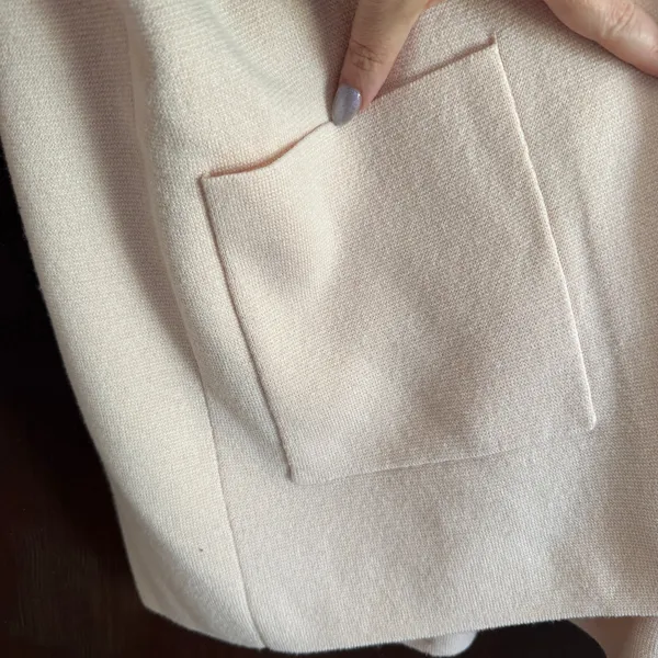 J. CREW | Sophie Pastel Pink Cotton Merino Blend Sweater Blazer | Medium - Image 5