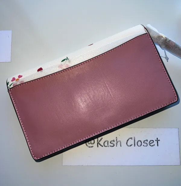 Coach Anna Foldover Clutch Crossbody With Heart Petal Print - Image 6