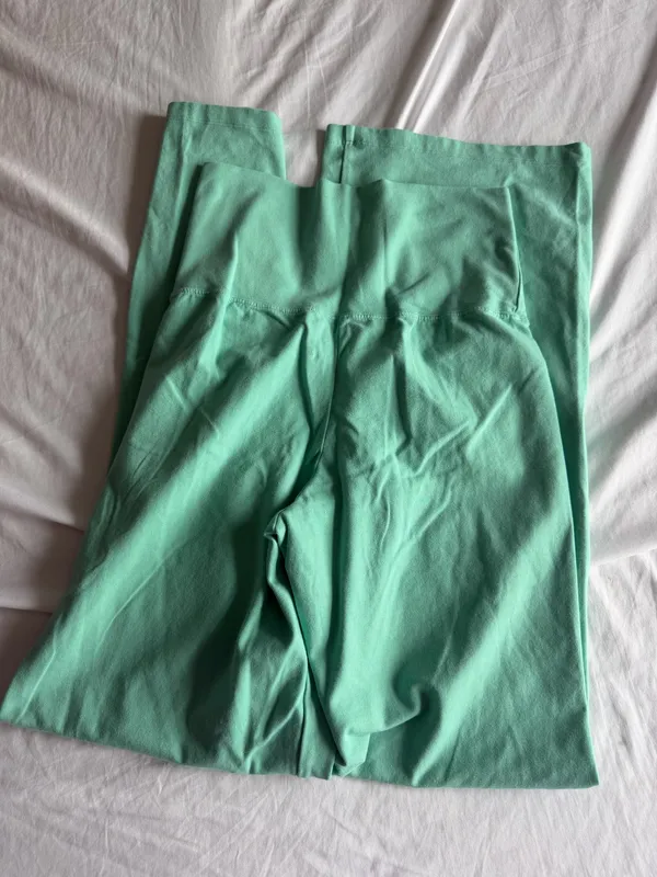 teal brandy melville wide leg foldover pants nwt - Image 2