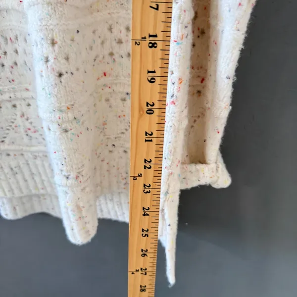 Sundance Womens‎ Cream Multi Confetti Rainbow Knit Oversized Cowl Neck Sweater M - Image 8