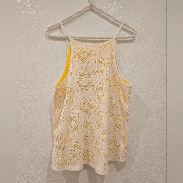 Anthropologie Cosette Top Size S Yellow White - Image 5