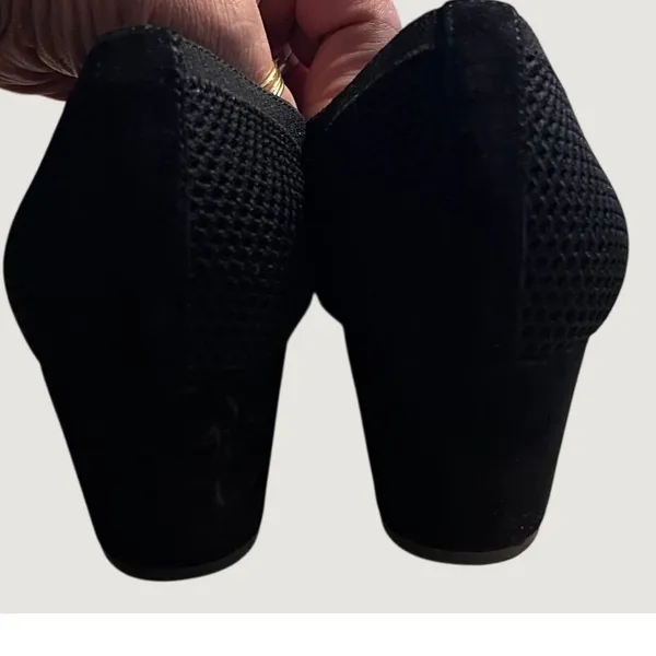 Eileen Fisher Gabby Pumps Womens 8 Black Stretch Knit Pointed Block Kitten Heel‎ - Image 7