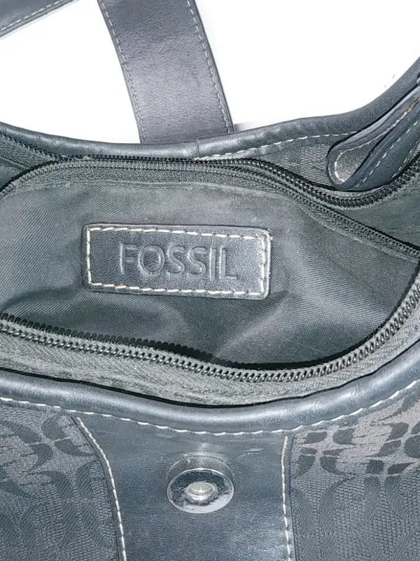 Fossil Black Logo Shoulder Handbag - Image 4
