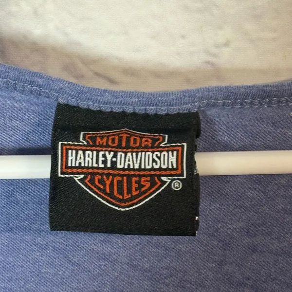 Harley-Davidson Women's Blue Tank Top, sz Med - Image 2