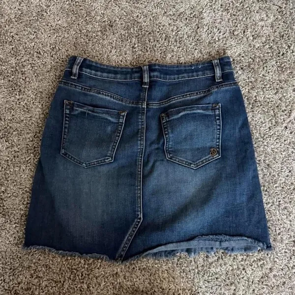 Indigo Red Blue Denim Skirt Size undefined - Image 2
