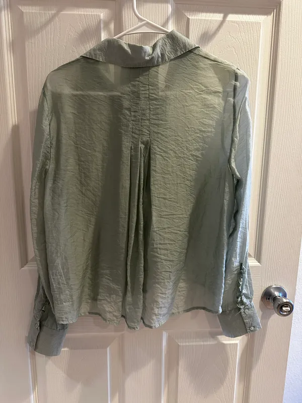 ZARA Sheer Button Down - Image 3