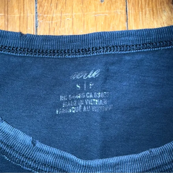 AERIE Oversized Distressed Short Sleeve‎ Tee Shirt Washed Black Small - Image 3