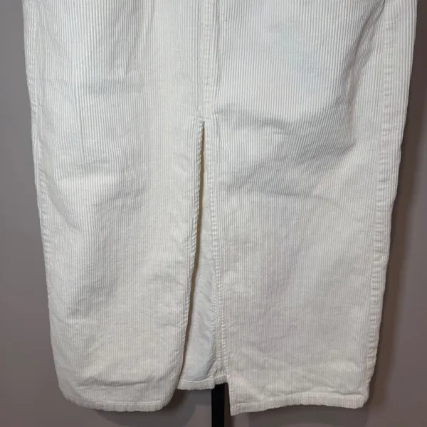 Petal & Pup Kellen Front Slit Corduroy Maxi Skirt‎ Cream Size Medium - Image 4