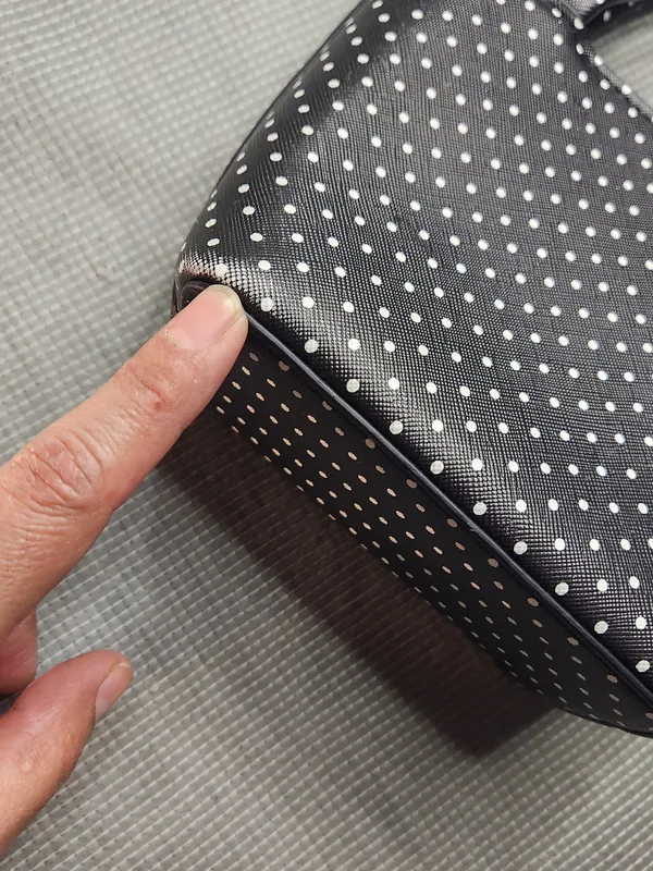 Kate Spade Black Polka Dot Mini Crossbody Tote - Image 13
