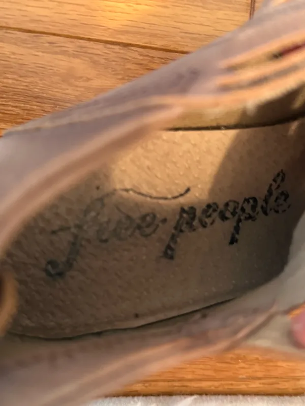 Free People Lost Valley Distressed Booties in Tan - Image 6