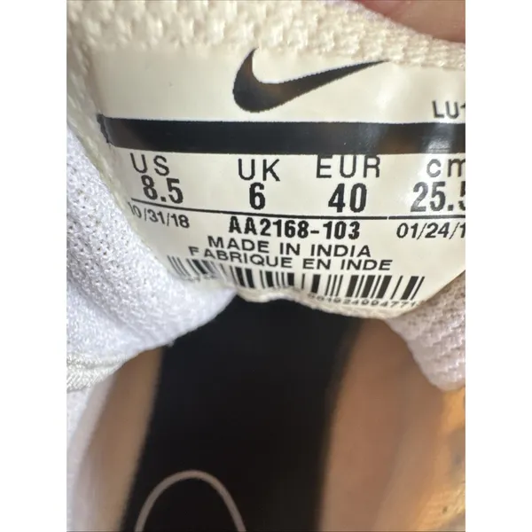 Nike Air Max Axis AA2168-103 Women’s 8.5 White Black Gold Sneakers - Image 8