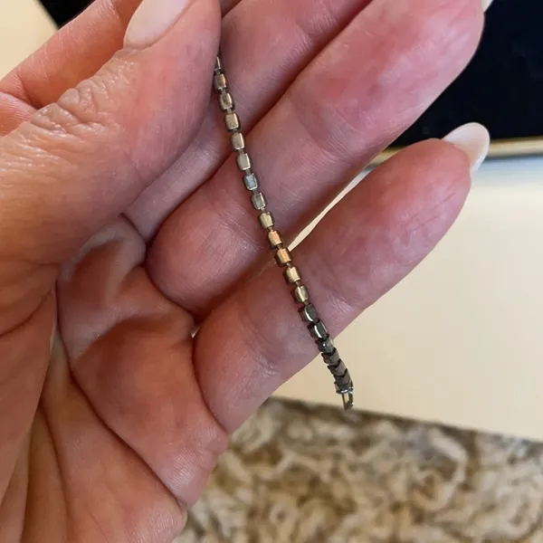 Tacoa Vintage Silver Faux Diamond Tennis Bracelet - Image 3