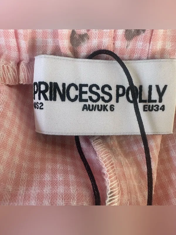 Princess Polly NEW Shorts Boxers Lounge Women’s 2 Pink Coquette Floral Gingham - Image 4