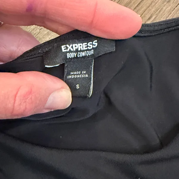 Express Body Contour Mid Compression High Neck Bodysuit Small Black - C2-032 - Image 2