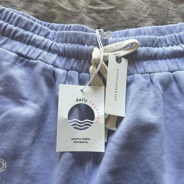 Anthropologie Daily Practice Violet Lounge Shorts Coastal Athleisure Size Medium - Image 5