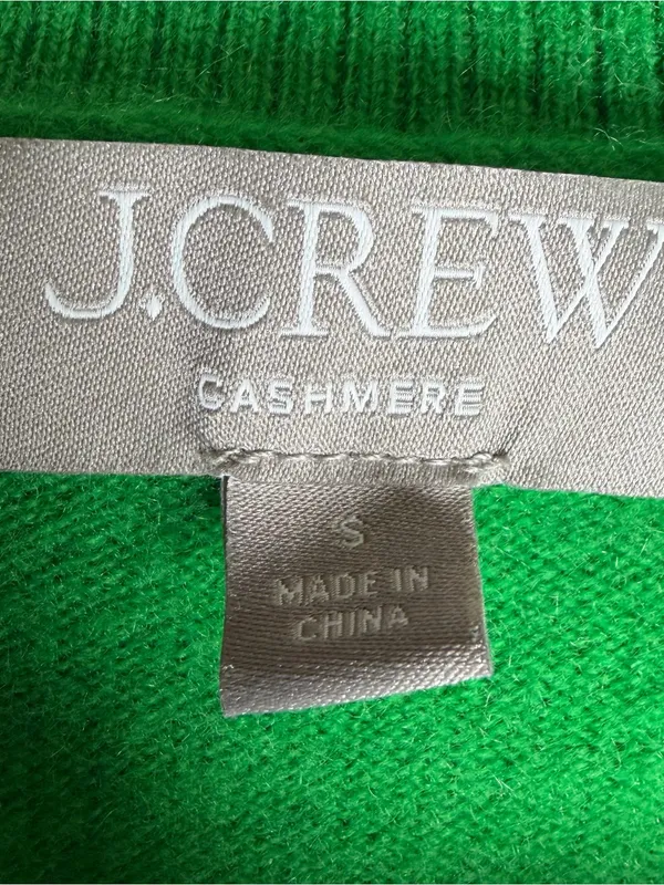 J. Crew 100% Cashmere Short Sleeve Sweater Top Kelly Green Size Small Crewneck - Image 5