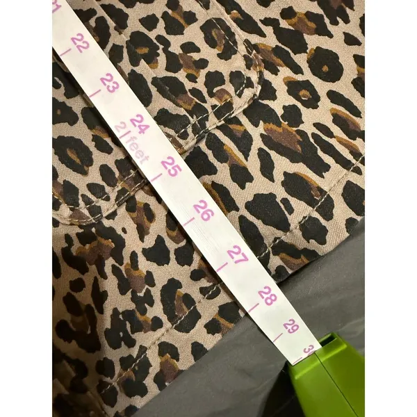2/$30 NEW Code Bleu Size‎ Large Leopard Animal Print Women Jacket Button Up Chic Brown - Image 6