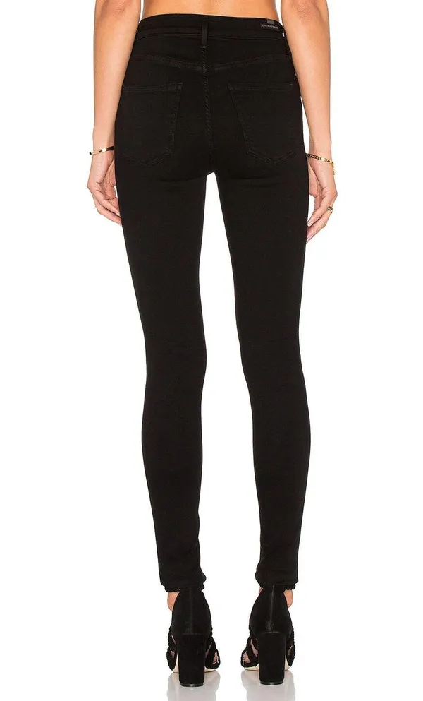 Citizens of Humanity COH Rocket High Rise Skinny Jeans Black 24 - Image 11